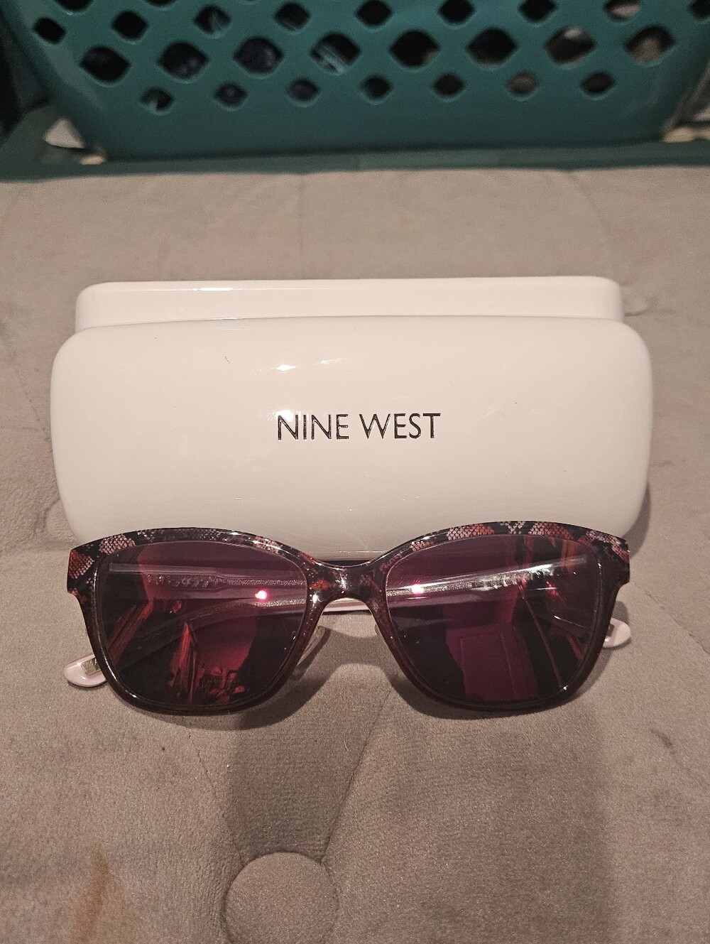 Nine West Burgundy/Tortoiseshell Women's Sunglasses
